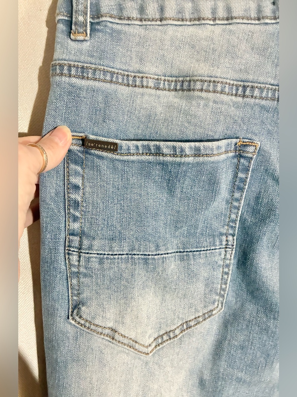 Serenede Fitted Embroidered Jeans Sz 32 Mid Rise 29x31 Boho Festival Hippie - Picture 12 of 16